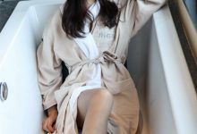 丝慕写真 SM424 芝芝《BONAS灰色薄款袜》-美图岛