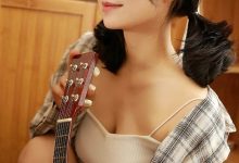 格子衬衫美女性感诱惑写真图片-美图岛