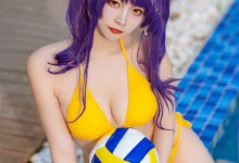 二佐Nisa - NO.136 碧蓝波拉泳装 [20P-364MB]-美图岛