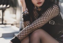 柒柒要乖哦 - NO.18 街拍黑皮裙 [17P-196MB]-美图岛