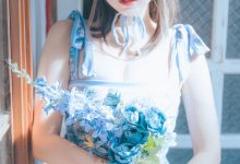 ElyEE子 - NO.122 2023.august D-復古水藍花 Vintage Aqua Blossom [38P-159MB]-美图岛