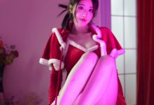 轩子巨2兔 - 圣诞白色马油袜 [20P-34MB]-美图岛