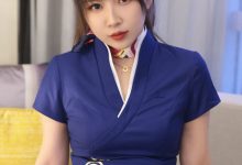 小女巫露娜 最新团订写真 蓝色妖姬 深航制服诱惑-美图岛