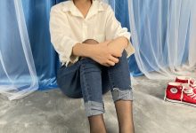 三禾摄影 No.041 牛仔裤 黑丝 帆布鞋 高跟 [239P1V-4.16GB]-美图岛