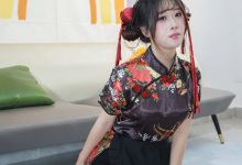 丝恋摄影 NO.011 小梦-绣花旗袍  黑色丝袜 黑色增高鞋[258P+1V／3.67GB]-美图岛