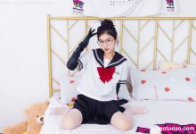 物恋传媒 No.2557 米米-高跟长靴、薄白丝、JK制服、皮手套 [155P1V-3.15GB]-美图岛